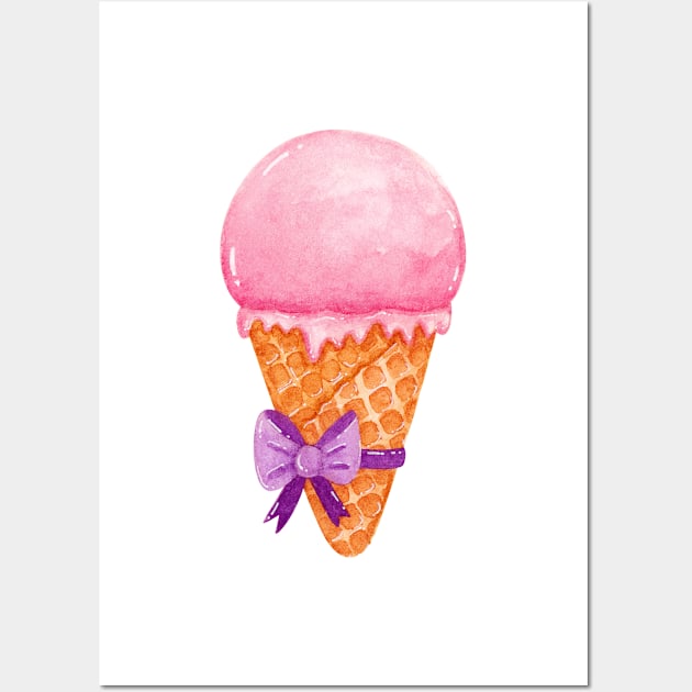 ice cream cone Wall Art by shoko